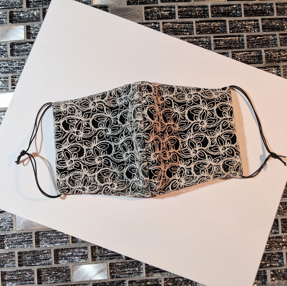 Hand made Lace Masks black/white